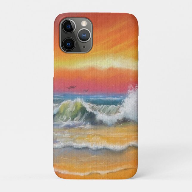 Coque iphone Sea Sunset Abstrait (Dos)
