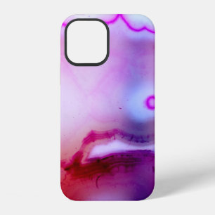 Coque iPhone 12 Série Pierres Précieuses - Agate Violette Avec Qua