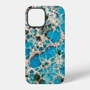Coque iPhone 12 Série Pierres Précieuses - Boîtier Mosaïque Turquo