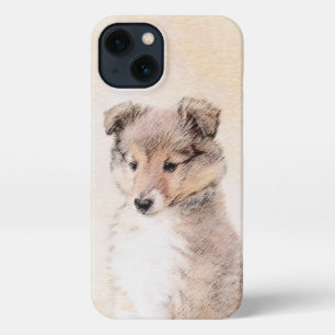 Etui iPhone 13 Shetland Sheepdog Puppy Peinture Chien original ar