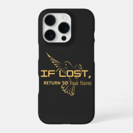 Coque iPhone 16 Pro Si Perdu Retournez À – Nom Personnalisé iPhone 16