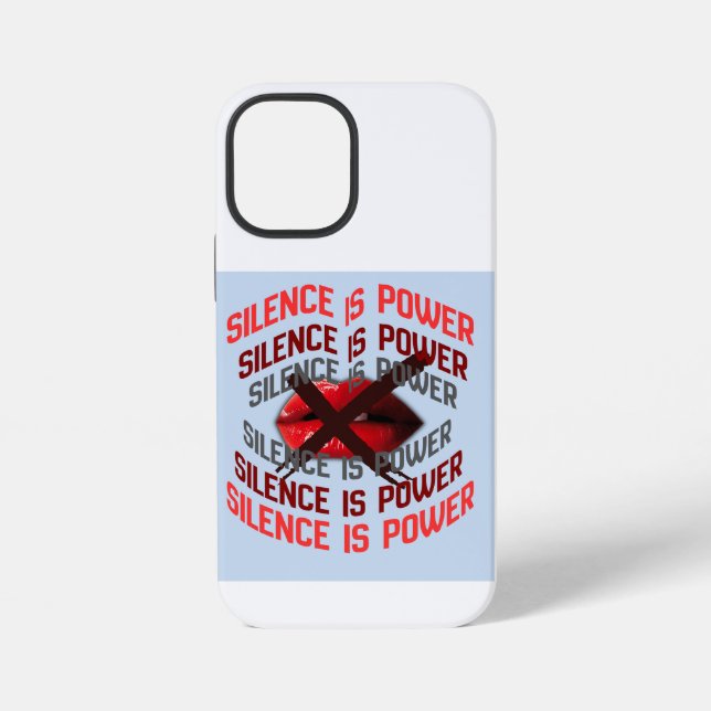 Coque iPhone Silence Is Power Bold Typography Art (Verso)