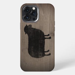 Etui iPhone 13 Pro Max Silhouette de mouton noir