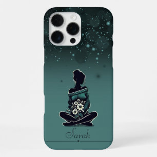 Coque iPhone 16 Pro Max Silhouette Florale Onirique