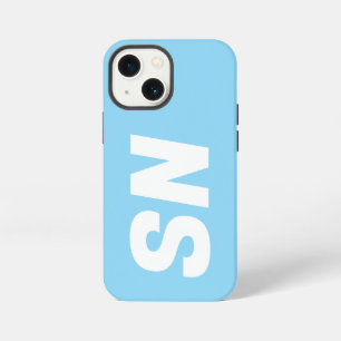 Etui iPhone 13 Mini Simple Design moderne Nom Lumière minimale Bleu