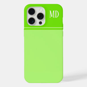 Simple et joli monogramme rayé vert citron