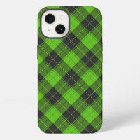 Simple motif tartan en diagonale vert foncé