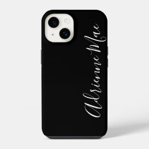 Coque Pour iPhone 14 Simplement Personnalisé Moderne Écriture Noir