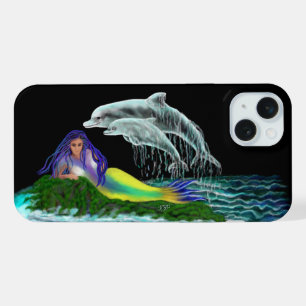 Sirène avec dauphins