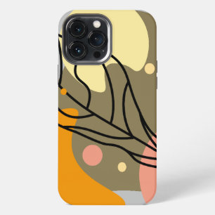 Etui iPhone 13 Pro Max Sites abstraits intéressants avec feuilles