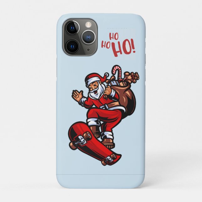 Coque iphone Skateboard Père Noël (Dos)