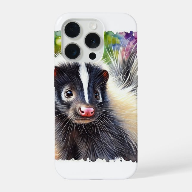 Coque iPhone Skunk Serenity 310824AREF119 - Watercolor (Verso)
