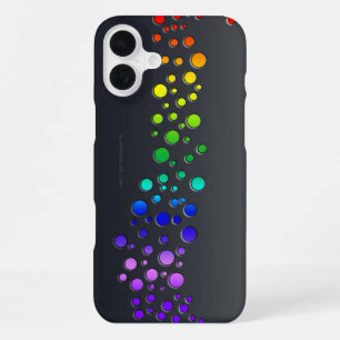 Coque iPhone 16 Plus SlipperyJoe's scribbled love word rainbow gradient