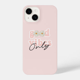 Coque Pour iPhone 14 Slogan hippie des années 70 de Good Vibes