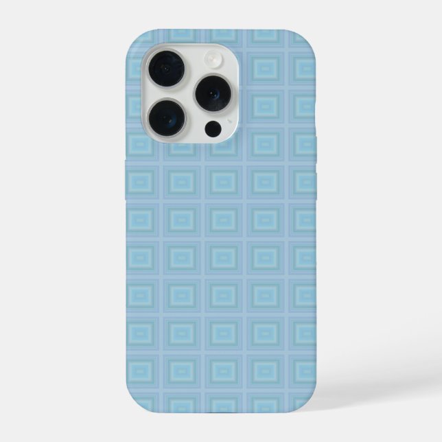 Coque iPhone Small blue squares. (Verso)