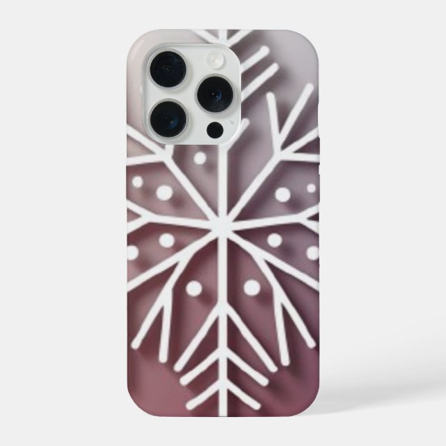 Coque iPhone Snowflake Ornament Icon – Winter Holiday Design  (Verso)