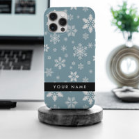 Snowflakes blanc, Grey, Votre nom, Personnaliser