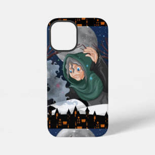 Coque iPhone 12 Mini Sorcière effrayante & Maison hantée Halloween🌙