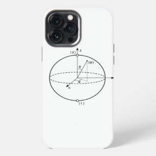 Etui iPhone 13 Pro Max Sphère de Bloch Physique des bits quantiques (Qu