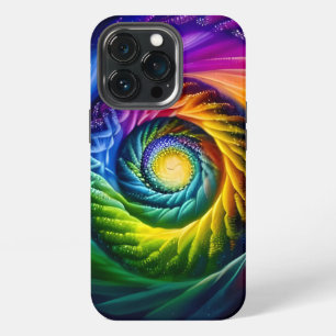 Etui iPhone 13 Pro Spirale arc-en-ciel vers l'extérieur