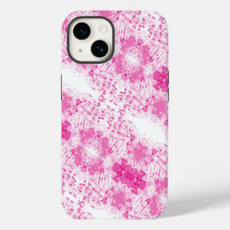 Coque Pour iPhone 14 Spray Abstrait de peinture rose