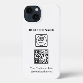 Etui iPhone 13 Square Logo QR Code Business Promo iphone case