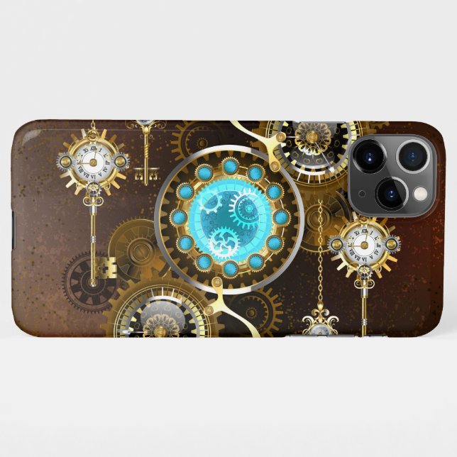Coque iPhone Steampunk Rusty Background (Dos Horizontal)