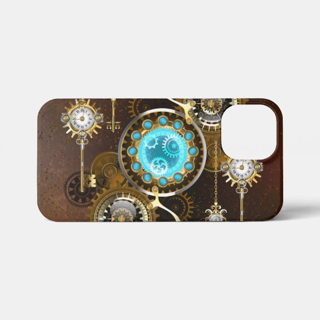 Coque iPhone Steampunk Rusty Background (Verso Horizontal)