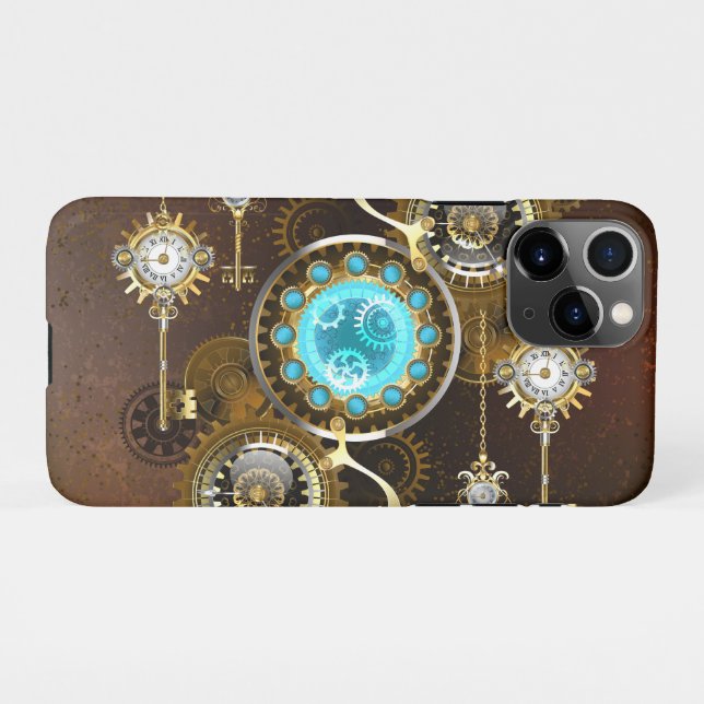 Coque iPhone Steampunk Rusty Background (Dos Horizontal)