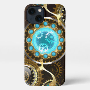 Etui iPhone 13 Steampunk Rusty Background