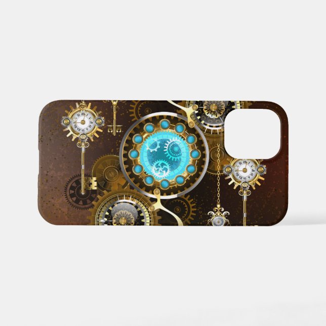 Coque iPhone Steampunk Rusty Background (Verso Horizontal)