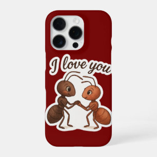 Coque iPhone 16 Pro Sticker d'amour mignon - Design romantique transpa