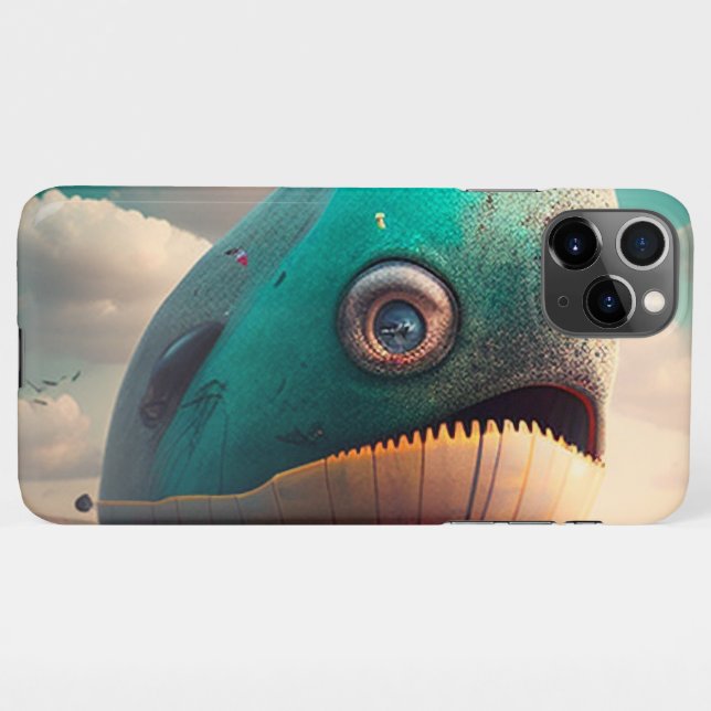 Coque iPhone Strange Whale (Dos Horizontal)