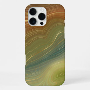 Coque iPhone 16 Pro Max Strates Rétro Terreuses Agate de Ton Neutre Vint