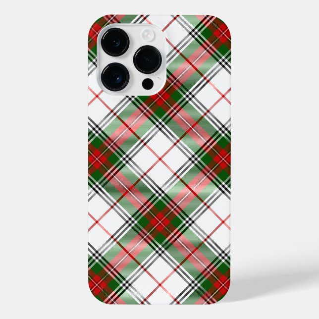 Coque iPhone Stuart / Stewart Red Green White Plaid (Verso)