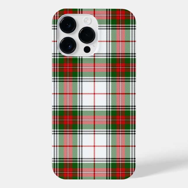 Coque iPhone Stuart / Stewart Red Green White Plaid (Verso)