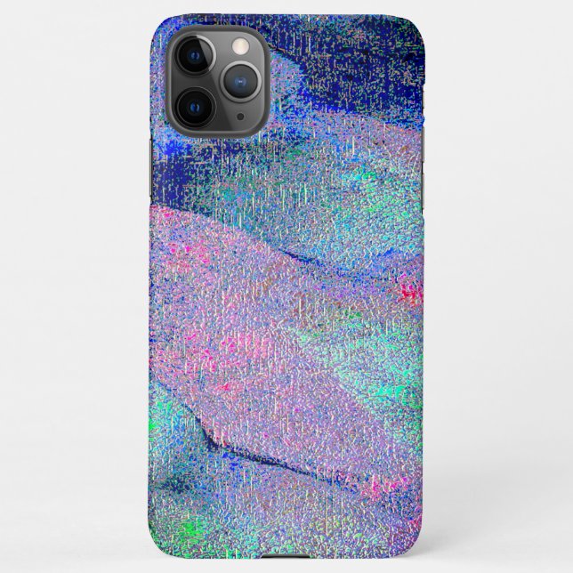 Coque iPhone Style cuir ciré avec peinture usée, bleu (Dos)