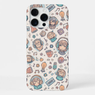Coque iPhone 16 Pro Max Style Kawaii Mignon pour les Amoureux de Musique e