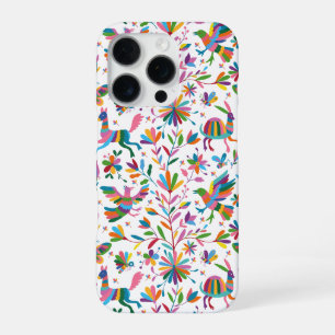 Coque iPhone 16 Pro Style Otomi Mexicain à Motif Lumineux
