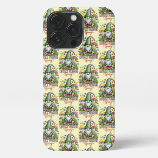 Etui iPhone 13 Pro Style vintage Belle Gnome avec Champignons Art