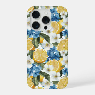 Summer Lemon and Flower Pattern iPhone Case