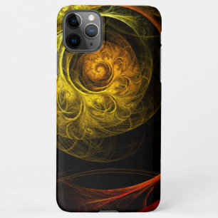 Coque iPhone 11Pro Max Sunrise Floral Rouge Abstrait Art brillant