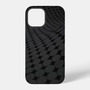 Coque iPhone 12 Surface pointillée noire et grise