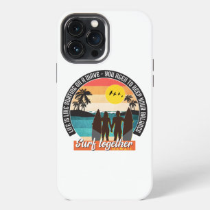 Etui iPhone 13 Pro Max Surfer ensemble - Gardez votre équilibre