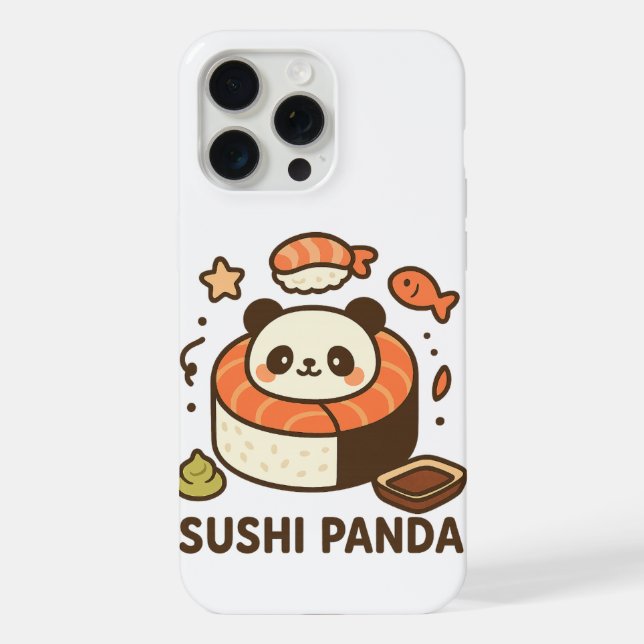 Coque iPhone Sushi Panda (Verso)