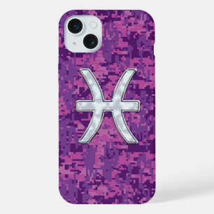 Symbole du zodiaque Poissons Fuchsia Camouflage nu
