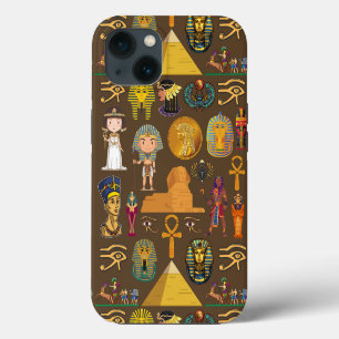 Etui iPhone 13 Symbole égyptien ancien Hiéroglyphique - Motif