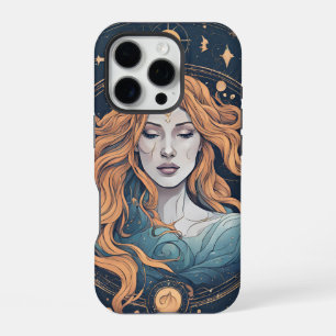 Coque iPhone 16 Pro Symbole zodiaque céleste Aquarius