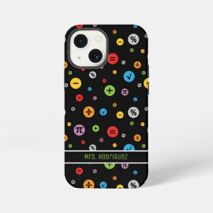 Etui iPhone 13 Mini Symboles mathématiques dans un motif de cercles co