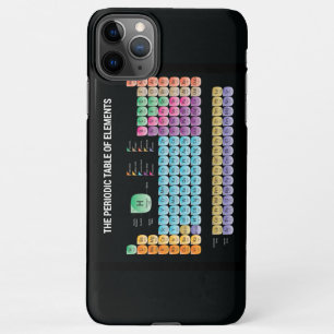 Coque iPhone 11Pro Max Tableau périodique des éléments lancer l'oreiller